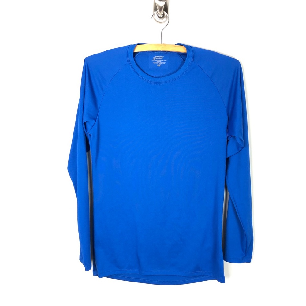 Patagonia Baselayer Crewneck Tee Capilene Long Sleeve Blue 861